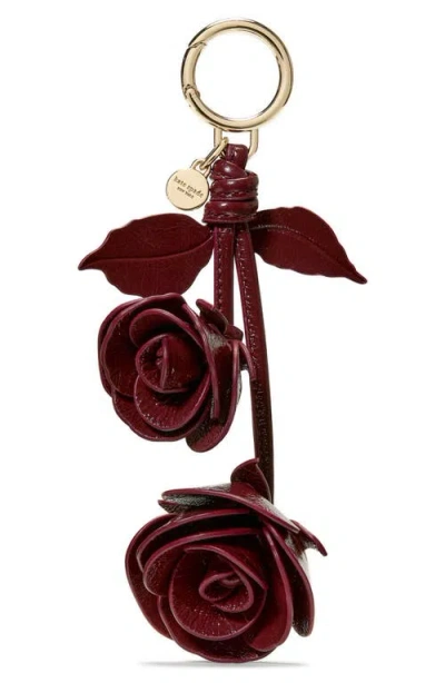 Kate Spade New York Charming Crinkle Patent Leather Key Fob In Brown