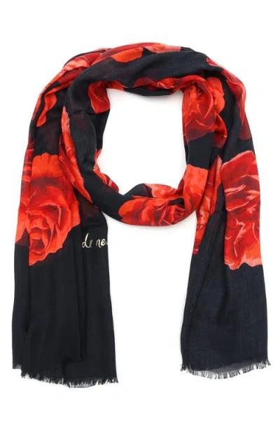 KATE SPADE KATE SPADE NEW YORK CHARMING ROSE OBLONG SCARF