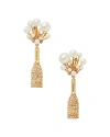 Kate Spade Champagne Bottle Drop Earrings In Gold/white