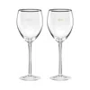 Kate Spade New York Cheers To Us Sweet And Dry Wine Glasses, Set Of 2 In Transparent