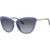 Kate Spade New York Cissy 56mm Cat Eye Sunglasses In Purple/black