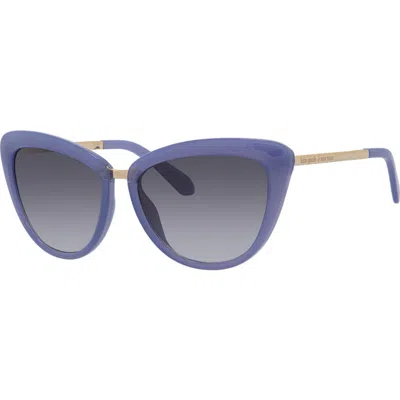 Kate Spade New York Cissy 56mm Cat Eye Sunglasses In Purple/black