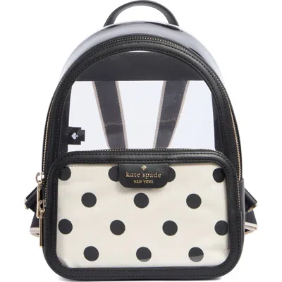 Kate Spade New York Clare Clear Backpack With Raining Dot Pouch In Multi