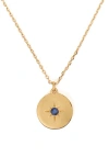 Kate Spade New York Clear Honesty Medallion Necklace In Blue.