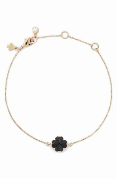Kate Spade New York Clover Charm Bracelet In Black