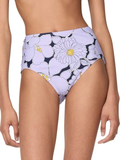 Kate Spade New York Coastal Garden High Waist Bottom In Blue