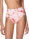Kate Spade New York Coastal Garden High Waist Bottom In Pink