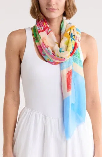 Kate Spade New York Concierge Brochure Oblong Scarf In Black