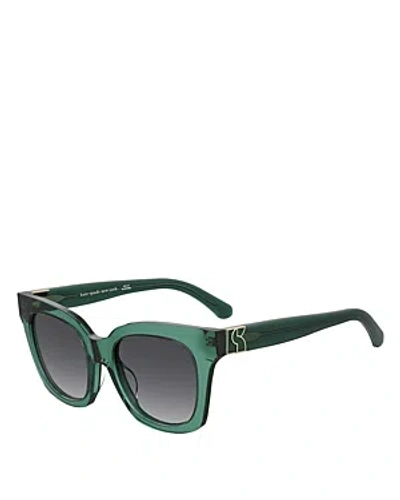 Kate Spade New York Constance Square Sunglasses, 53mm In Green