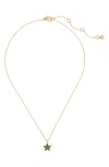 Kate Spade New York Cosmos Star Pendant Necklace In Emerald.