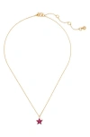 Kate Spade New York Cosmos Star Pendant Necklace In Ruby/gold