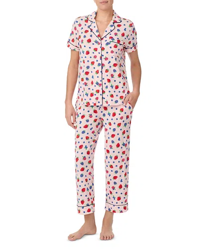 Kate Spade New York Cropped Pajama Set In Pink