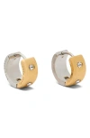 Kate Spade New York Crystal Chunky Huggie Hoop Earrings In Multi