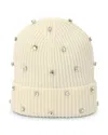 Kate Spade New York Crystal Embellished Beanie In Cream