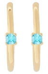 Kate Spade New York Cubic Zirconia Hoop Earrings In Aqua Multi