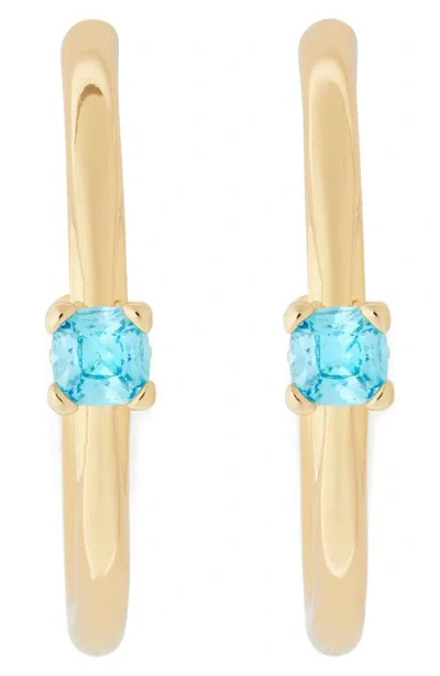 Kate Spade New York Cubic Zirconia Hoop Earrings In Aqua Multi