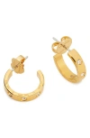 Kate Spade New York Cubic Zirconia Huggie Hoop Earrings In Gold