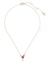 KATE SPADE KATE SPADE NEW YORK CUBIC ZIRCONIA MARTINI MINI PENDANT NECKLACE IN GOLD TONE, 16-19