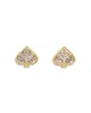 Kate Spade Colored Cubic Zirconia Spade Stud Earrings In Gold