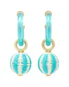 Kate Spade New York Feeling Bubbly Raffia Drop Hoop Earrings