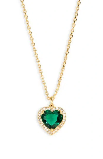 Kate Spade New York Cz Heart Pendant Necklace In Gold