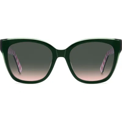 Kate Spade New York Daesha 55mm Square Sunglasses In Green