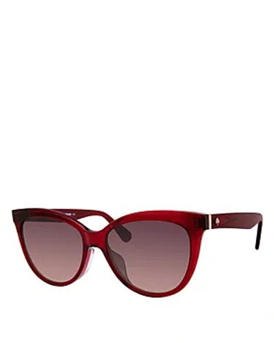 Kate Spade New York Daesha Cat Eye Sunglasses, 56mm In Red/pink Gradient