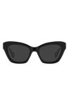 Kate Spade New York Daina 51mm Gradient Cat Eye Sunglasses In Black/grey