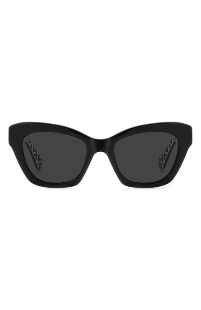 Kate Spade New York Daina 51mm Gradient Cat Eye Sunglasses In Black