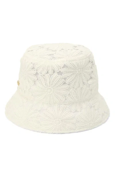 Kate Spade New York Daisy Lace Bucket Hat In Fresh White