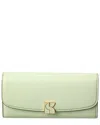 Kate Spade New York Dakota Smooth Leather Flap Continental Wallet In Green