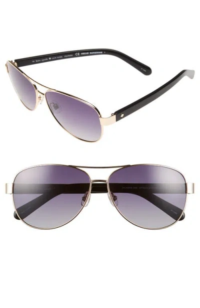 Kate Spade New York 'dalia' 58mm Aviator Sunglasses In Purple