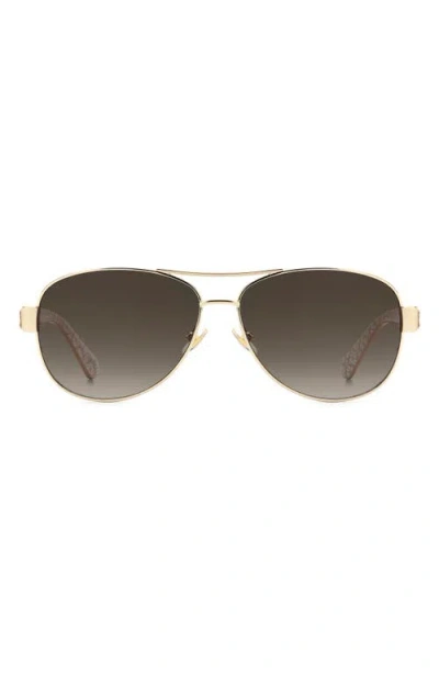Kate Spade New York Dalia 58mm Gradient Pilot Sunglasses In Brown
