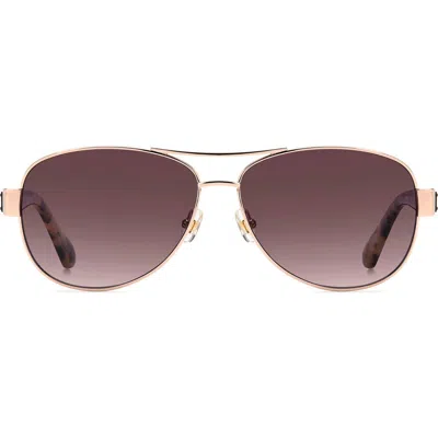 Kate Spade New York Dalia 58mm Polarized Gradient Pilot Sunglasses In Multi