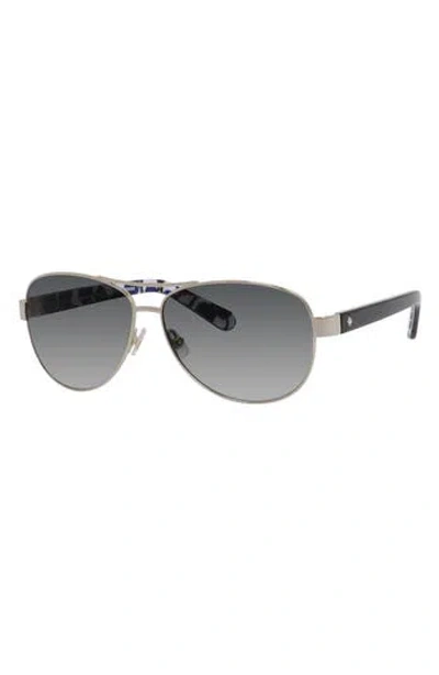 Kate Spade New York 'dalia2' 58mm Aviator Sunglasses In Gray