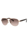 Kate Spade New York 'dalia2' 58mm Aviator Sunglasses In Gold Havana/warm Brown Grad