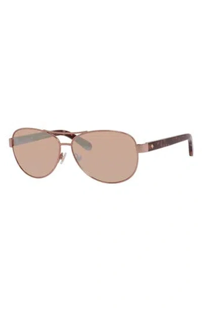 Kate Spade New York 'dalia2' 58mm Aviator Sunglasses In Red