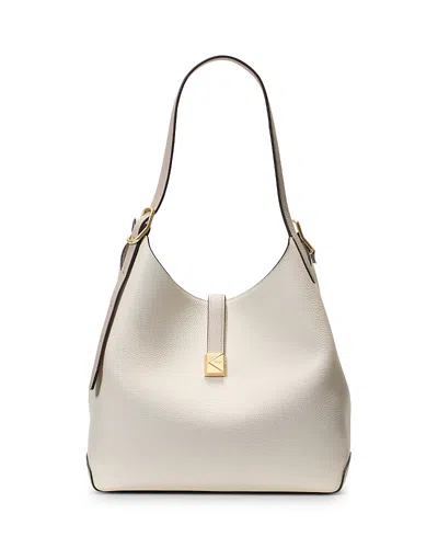 Kate Spade New York Deco Color Blocked Pebbled Leather Medium Shoulder Bag In Brown