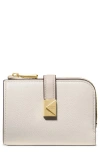 Kate Spade New York Deco Colorblock Pebble Leather Bifold Wallet In White