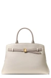 Kate Spade New York Deco Colorblock Pebble Leather Satchel In White