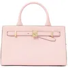 Kate Spade New York Deco Colorblock Pebble Leather Satchel In Pastry Pink Multi