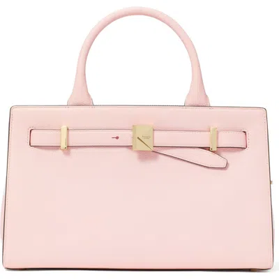 Kate Spade New York Deco Colorblock Pebble Leather Satchel In Pastry Pink Multi