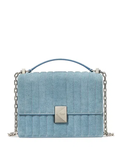 Kate Spade New York Deco Denim Print Leather Shoulder Bag
