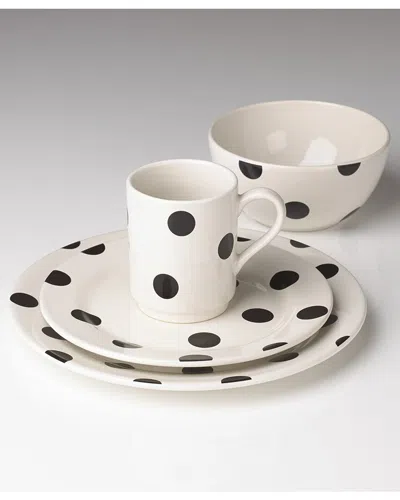 Kate Spade New York Deco Dot 12pc Dinnerware Set In White