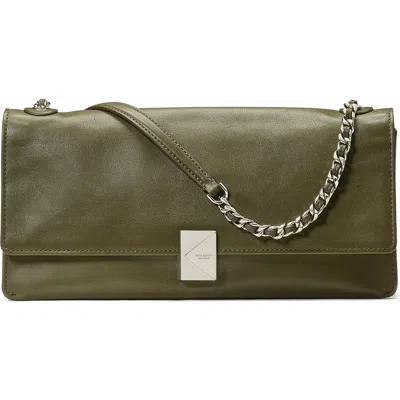 Kate Spade New York Deco Fine Grain Leather Convertible Chain Shoulder Bag In Green
