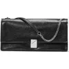Kate Spade New York Deco Glazed Leather Convertible Chain Shoulder Bag In Black