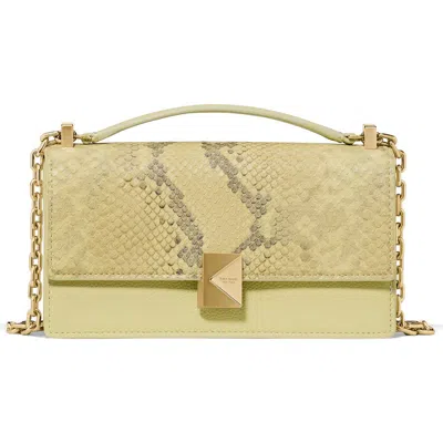 Kate Spade New York Deco Mini Snake Embossed Leather Crossbody In Neutral