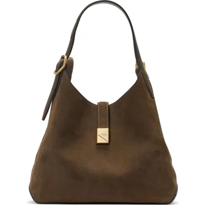 Kate Spade New York Deco Pebble Leather And Suede Shoulder Bag