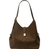 Kate Spade New York Deco Pebble Leather And Suede Shoulder Bag