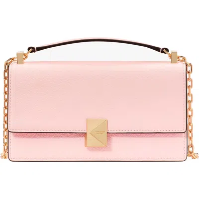Kate Spade New York Deco Pebble Leather Convertible Crossbody Bag In Pastry Pink